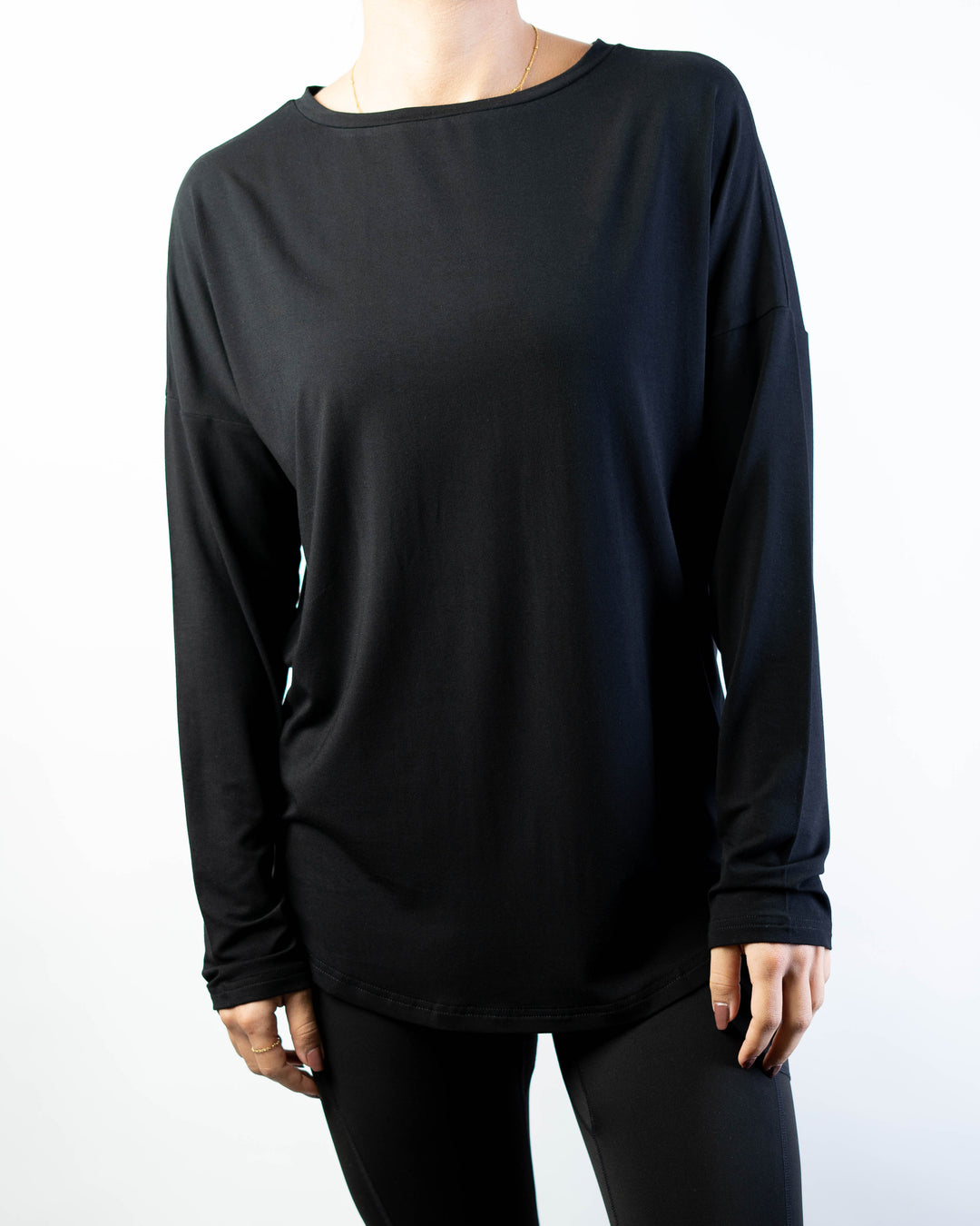 Versatile Long sleeve scallop bottom tee