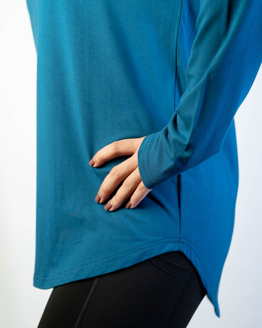 Versatile Long sleeve scallop bottom tee